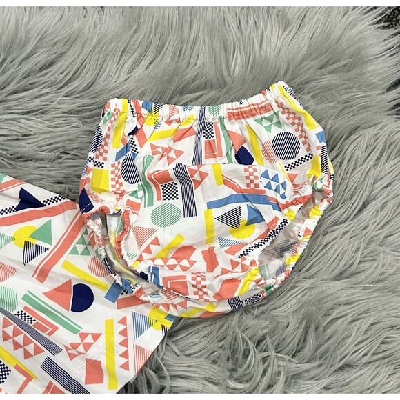 Coco‎ Au Lait Multicolor Shapes Dress W/Bloomer Size 12month (MSRP $78) - Picture 2 of 3